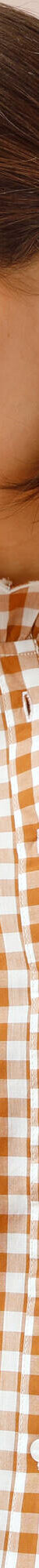 Chemisier col volanté, vichy (noisette / écru) Chemisier col volanté, vichy (noisette / écru)